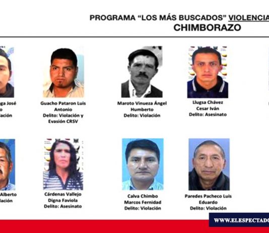 “Los más buscados” en Chimborazo