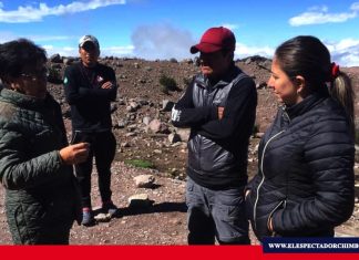 Intervención en la vía al Chimborazo