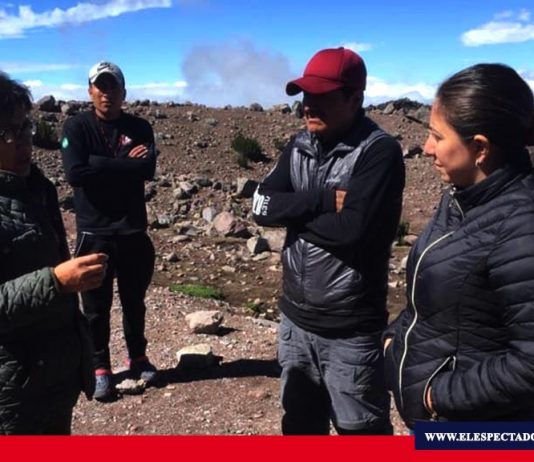 Intervención en la vía al Chimborazo