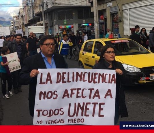 Marcha ciudadana en contra de la delincuencia y la prostitución