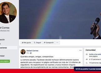 Correa ya tiene cuenta de Facebook