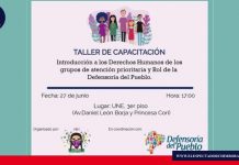 Invitan a taller sobre Derechos Humanos