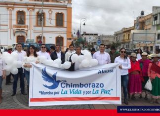 «Marcha por la Paz y la por Vida» se realizó en Riobamba