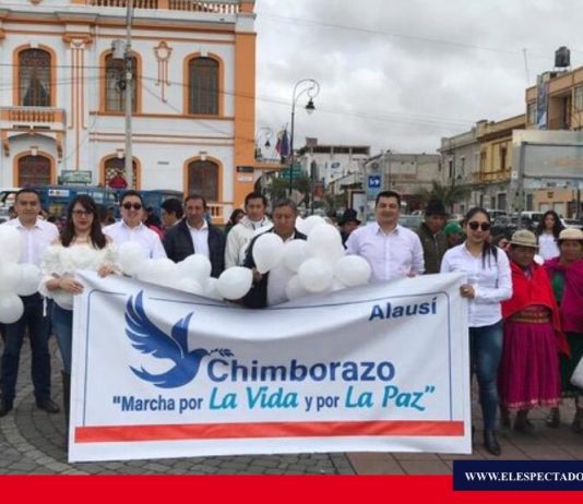 «Marcha por la Paz y la por Vida» se realizó en Riobamba