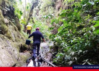 Inspeccionan recurso hídrico de la quebrada Resgualay