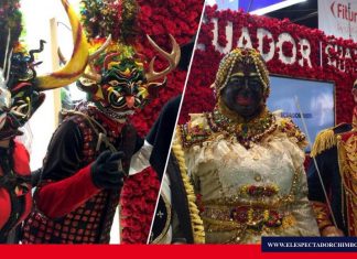 Mama negra y Diablada de Píllaro asombraron en FITUR 2020