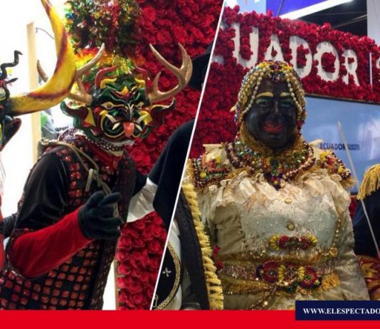 Mama negra y Diablada de Píllaro asombraron en FITUR 2020