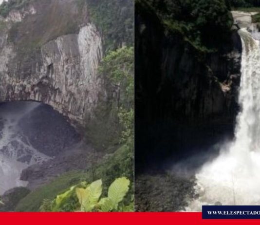 Cascada más alta del Ecuador está sin agua por una implosión