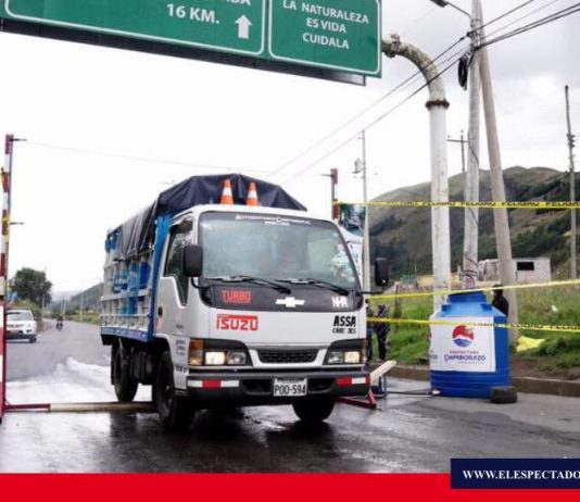 Cerca de 30 mil vehículos han sido desinfectados en Chimborazo