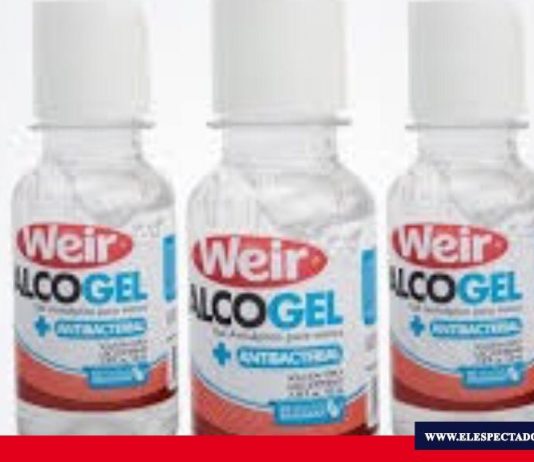 ARCSA suspende temporalmente la notificación sanitaria de Alcogel Weir