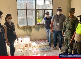 Productos caducados y desinfectantes irregulares fueron decomisados en Chimborazo