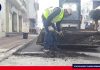 Campaña de bacheo en las calles de Guano