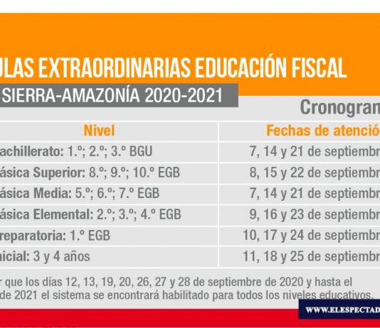 Inicia proceso de matriculación extraordinaria