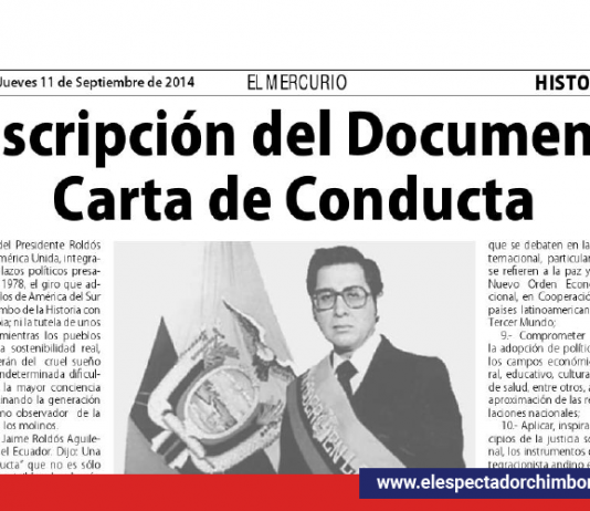 Suscripción de la Carta de Conducta
