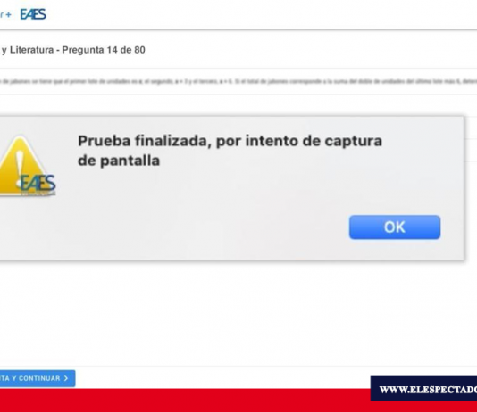 Simulación del EAES presentó intentos de copia
