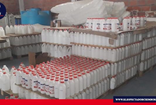 2400 frascos de alcohol antibacterial sin NSO