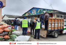 Solidaridad riobambeña en Chunchi