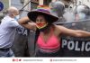 Gahela, la primera mujer trans e indígena que busca llegar al Congreso peruano Gahela Cari, primera mujer trans indígena candidata al Congreso de Perú, en manifestaciones en Lima. Edgar Romero G. / RT News.