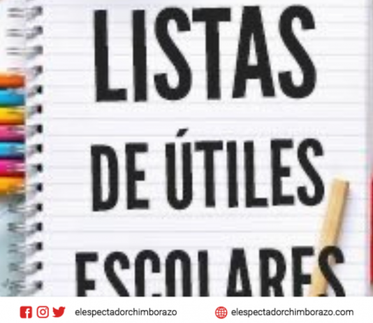 Lista de útiles escolares para el año lectivo 2021-2022